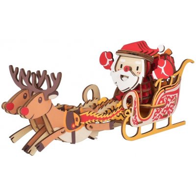 Woodcraft Dřevěné 3D puzzle Santovy sáně – Hledejceny.cz