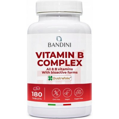 Bandini Pharma vitamín B komplex vysoká dávka veganské 180 ks – Hledejceny.cz