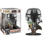 Funko Pop! Star Wars The Mandalorian Mandalorian with Baby Yoda 25 cm Super Sized – Hledejceny.cz