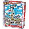 Puzzle Cobble Hill DoodleTown: Toronto 1000 dílků