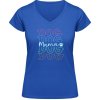 Dámské tričko s potiskem Soft-Style V Tričko Gildan Barevný nápis DOG Mama Royal Blue