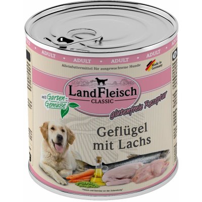 LandFleisch Dog Classic drůbeží maso s lososem 6 x 0,8 kg – Hledejceny.cz