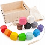 Montessori Ulanik vzdělávací hra - lacing"Stones" – Hledejceny.cz