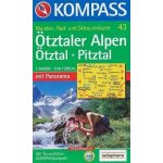 Ötztaler Alpen, Ötztal, Pitztal (Kompass - 43) - turistická mapa – Zbozi.Blesk.cz