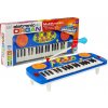 Dětská hudební hračka a nástroj LEAN Toys Klávesové varhany s mikrofonem na stojanu modré
