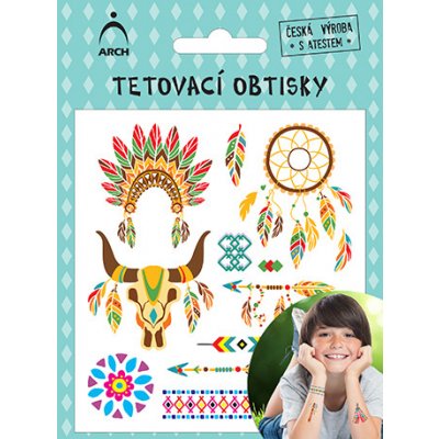 ARCH Dětské tetovací obtisky indiánci 02 – Zbozi.Blesk.cz