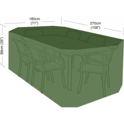 MAT plachta krycí na set 6 židlí+obdél.stůl PE 90g/m² 270x180x89 cm – Zbozi.Blesk.cz