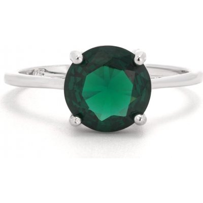 Rafity Stříbrný prsten Emerald Elegance R0128 09