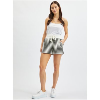 Orsay dámské pruhované teplákové kraťasy černo-bílé – Zboží Mobilmania