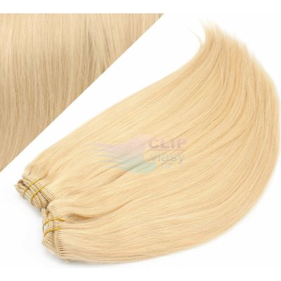 DELUXE Clip in vlasy REMY 60cm beach blond #613 – Zboží Mobilmania