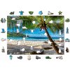 Puzzle WOODEN CITY Dřevěné Pláž na Paradise Island Karibské moře 2v1 EKO 505 dílků