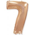 FLEXMETAL Balón foliový číslice růžovozlatá Rose Gold 115 cm 7 – Zboží Dáma