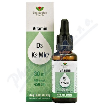 Ekomedica Vitamín D3+K2 Mk7 30 ml – Hledejceny.cz