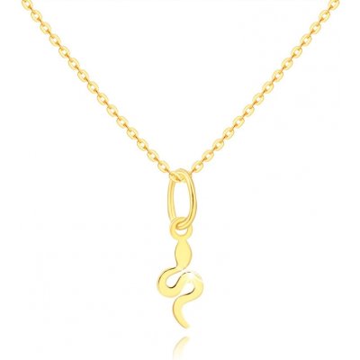 Šperky eshop Zlatý motiv zvlněného hada, jemný řetízek S3GG250.36