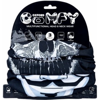 Oxford multifunkční šátky Comfy nákrčníky Masks sada 3 ks
