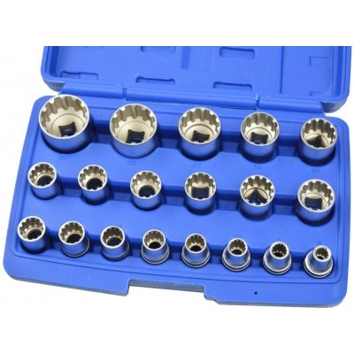 GEKO Nástrčné hlavice 8-32mm, sada 19ks, 12-hran v kufru G13546 – Sleviste.cz