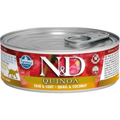 Farmina Pet Foods N&D CAT QUINOA Adult Quail & Coconut 80 g – Zboží Mobilmania
