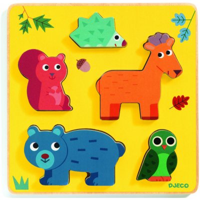 Djeco vkládací puzzle Jeínek a zvířátka 5 dílů – Zbozi.Blesk.cz