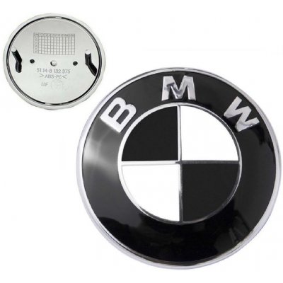 Znak BMW na kapotu (82mm) černo-bílá – Zboží Mobilmania