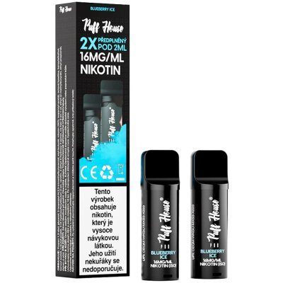 Puff House Pro Pod Blueberry Ice 16 mg 600 potáhnutí 2 ks – Sleviste.cz