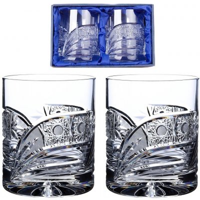 Onte Crystal Bohemia Crystal ručně broušené sklenice na whisky Kometa 2 x 330 ml – Zboží Mobilmania