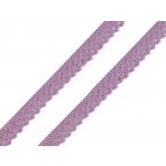 Pro Háčkování Bavlněná krajka 12 mm paličkovaná levandulová 5 m – Zboží Dáma
