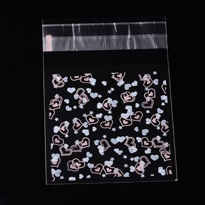 Celofánové sáčky s lepící klopou - srdce - transparentní - 6,9 x 10 cm - 100 ks – Sleviste.cz