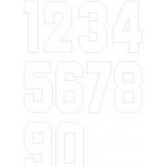 Nažehlovací čísla na dresy sada - bílá, výška 15 cm – Zboží Mobilmania
