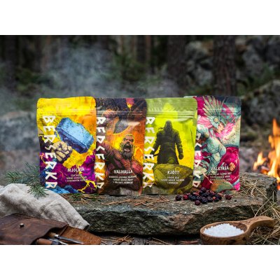 Berserkr hovězí jerky První lov Tatarák, Barbecue, Pepř, Mango s chilli 4 x 25 g – Hledejceny.cz