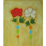 Malované květy - 60 x 50 cm – Hledejceny.cz