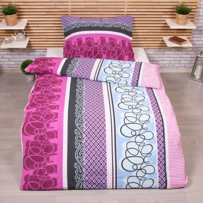 TopProsteradla.cz krep povlečení Deluxe Purple spin 140x200 70x90 – Zboží Dáma