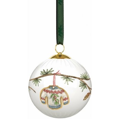 KÄHLER Porcelánová vánoční baňka Hammershøi Christmas 2025 bílá barva porcelán – Zboží Dáma