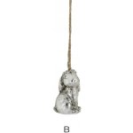 Chic Antique Závěsná velikonoční dekorace Rabbit Silver A, stříbrná barva, plast – Hledejceny.cz