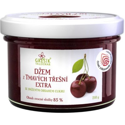 Grešík Džem Z tmavých třešní extra speciální 210 g – Zboží Dáma