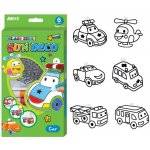 AMOS Sada barvy na sklo AUTA 6 barev + 6 sklíček – Zboží Dáma