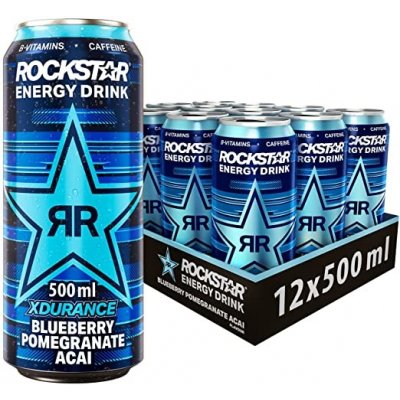 RockStar Xdurance Blueberry karton 12 x 500 ml – Zbozi.Blesk.cz
