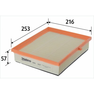 VALEO Vzduchový filtr 585557 – Hledejceny.cz