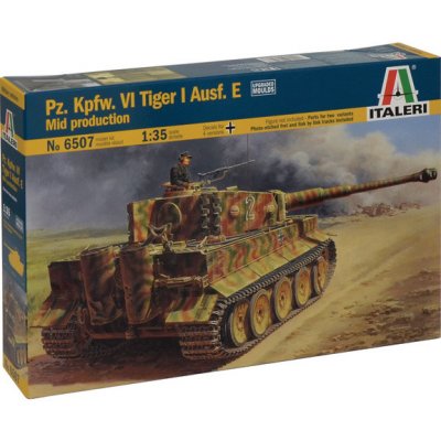 Italeri Plastikový model tanku 6507 Pz.Kpfw.VI Tiger I Ausf.E mid production 1:35 – Zbozi.Blesk.cz