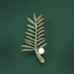 Éternelle brož Kapradí B2436-vs2019122311 Zelená – Zboží Dáma