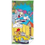 Carbotex plážová osuška Tom a Jerry ve žlutém kabrioletu 100% bavlna froté s gramáží 300 gr./m² 70 x 140 cm – Zboží Mobilmania