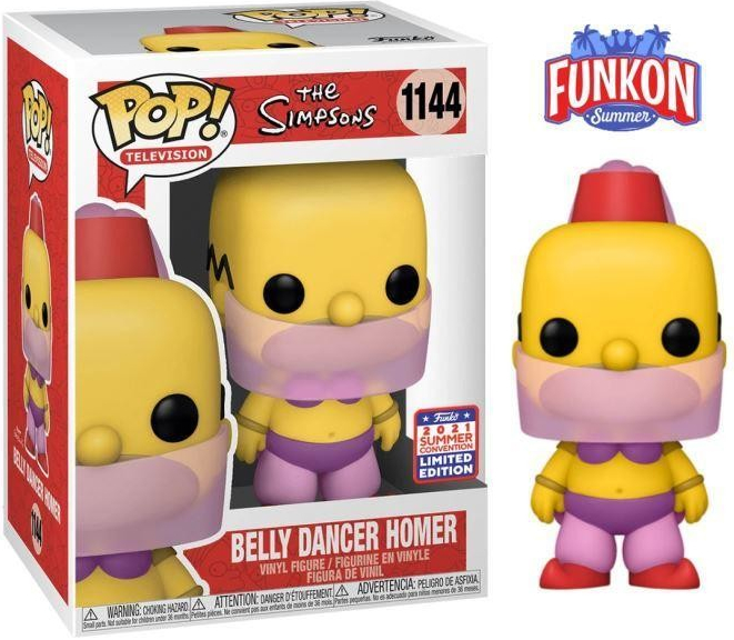 Funko Pop! The Simpsons Belly Dancer Homer 2021 Virtualn Shared Exclusive