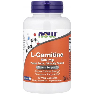 Now Foods Foods L-Karnitin 500 mg 60 rostlinných kapslí – Hledejceny.cz