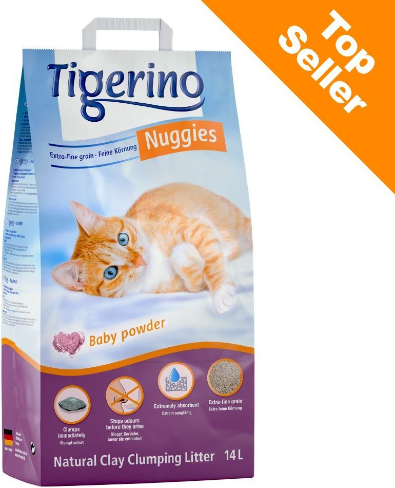 Tigerino Nuggies Baby Powder Kočkolit 14 l