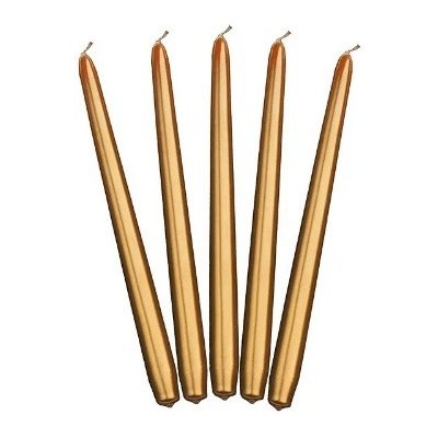 Svíčka kónická - metalická zlatá - 29 cm – Zboží Mobilmania