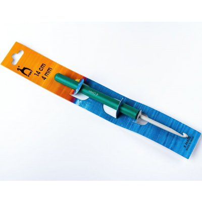 PONY Háček na háčkování PONY, hliník / teflon s plastovou ručkou 46605, velikost 4mm, délka 14cm – Zboží Dáma