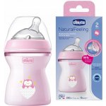 Chicco Natural Feeling kojenecká láhev růžová 250ml – Zbozi.Blesk.cz