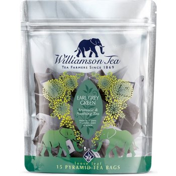 Williamson Tea zelený čaj earl grey 15 pyramidových sáčků