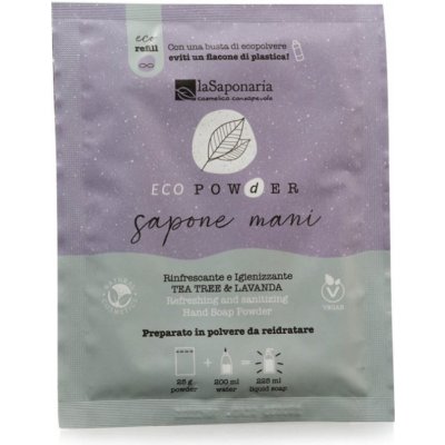 laSaponaria Osvěžující dezinfekční mýdlo na ruce v prášku tea tree a levandule 25 g – Zboží Mobilmania