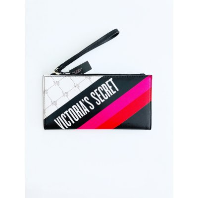 Victoria's Secret Sporty Logo Mini stylová peněženka na kreditní karty s kovovým přívěskem zlaté Vícebarevná – Zboží Mobilmania