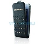 Pouzdro Karl Lagerfeld Trendy Samsung Galaxy S4 i9505 - otevírací s cvočky černé – Zboží Mobilmania